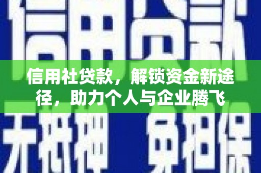 眉县信用社贷款，解锁资金新途径，助力个人与企业腾飞