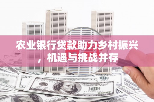 眉县农业银行贷款助力乡村振兴，机遇与挑战并存