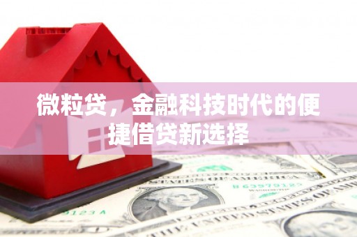 眉县微粒贷，金融科技时代的便捷借贷新选择